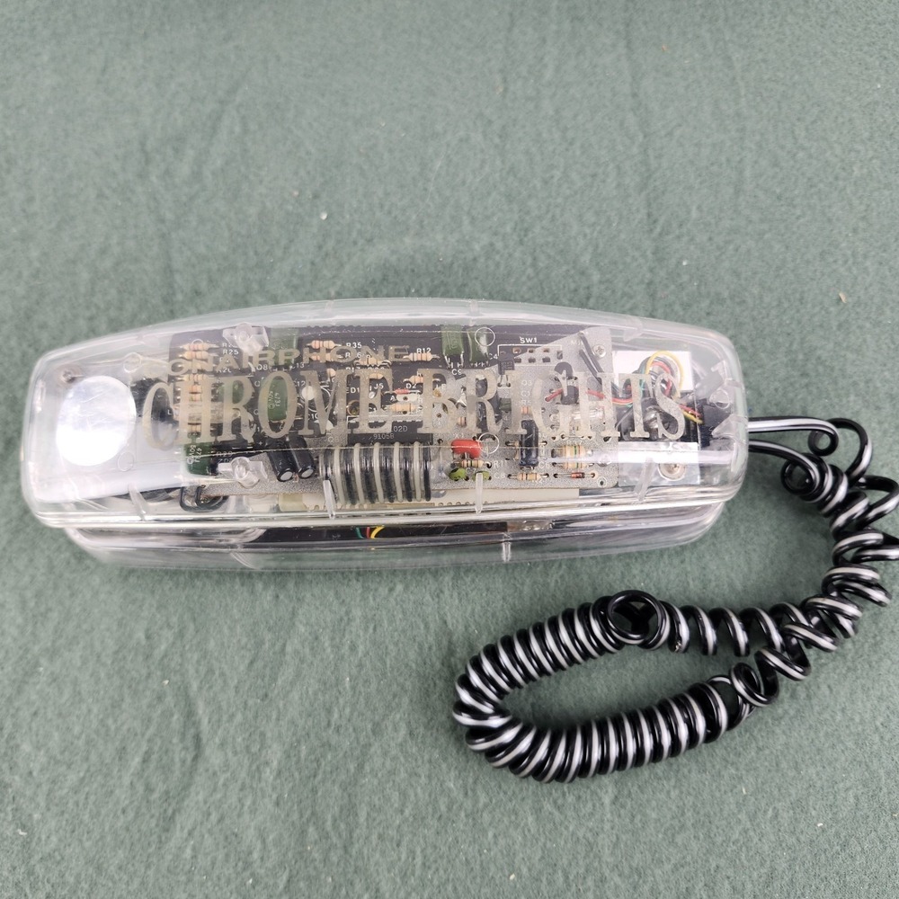 Conair Transparent Phone Retro  90s Clear Model SW205 Chrome Brights - Picture 2 of 9